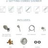 imageMoen 82304SRN Engage MultiFunction Handshower and Rainfall Shower Head Trim Combo with Handle Tub Spout Metal Hose and Valve Brushed NickelBrushed Nickel