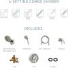 imageMoen 82304SRN Engage MultiFunction Handshower and Rainfall Shower Head Trim Combo with Handle Tub Spout Metal Hose and Valve Brushed NickelChrome