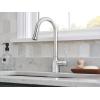 imageMoen Adler Matte Black OneHandle High Arc Kitchen Sink Faucet with Power Clean Modern Kitchen Faucet with Pull Down Sprayer 87233BLChrome