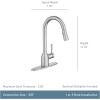 imageMoen Adler Matte Black OneHandle High Arc Kitchen Sink Faucet with Power Clean Modern Kitchen Faucet with Pull Down Sprayer 87233BLMatte Black