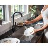imageMoen Adler Matte Black OneHandle High Arc Kitchen Sink Faucet with Power Clean Modern Kitchen Faucet with Pull Down Sprayer 87233BLMatte Black
