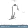 imageMoen Adler Matte Black OneHandle High Arc Kitchen Sink Faucet with Power Clean Modern Kitchen Faucet with Pull Down Sprayer 87233BLMediterranean Bronze