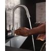 imageMoen Adler Matte Black OneHandle High Arc Kitchen Sink Faucet with Power Clean Modern Kitchen Faucet with Pull Down Sprayer 87233BLSpot Resist Stainless