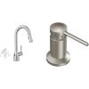 imageMoen Adler Matte Black OneHandle High Arc Kitchen Sink Faucet with Power Clean Modern Kitchen Faucet with Pull Down Sprayer 87233BLSpot Resist Stainless