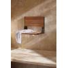 imageMoen Bath Safety Furniture Wood Home Care Teak Wood Aluminum Folding Shower Seat Wall Mounted Shower Bench DN7110Old World Bronze