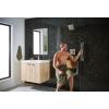 imageMoen Bath Safety Furniture Wood Home Care Teak Wood Aluminum Folding Shower Seat Wall Mounted Shower Bench DN7110Teak Wood
