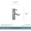 imageMoen Beric Matte Black Modern OneHandle Single Hole Bathroom Faucet with Drain Assembly and Optional Deckplate for Your Bath Sink 84774BLChrome