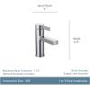 imageMoen Beric Matte Black Modern OneHandle Single Hole Bathroom Faucet with Drain Assembly and Optional Deckplate for Your Bath Sink 84774BLChrome