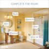 imageMoen Conway Spot Resist Brushed Nickel Bathroom Shower Trim Kit with Square Showerhead Handle Tub Spout and PosiTemp Valve Included 82922SRNChrome
