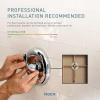 imageMoen Conway Spot Resist Brushed Nickel Bathroom Shower Trim Kit with Square Showerhead Handle Tub Spout and PosiTemp Valve Included 82922SRNChrome