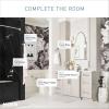 imageMoen Halle Spot Resist Brushed Nickel Shower Faucet Trim Set featuring Wide Showerhead and Lever Handle with PosiTemp Valve Included 82971SRNShower  Handle   Spout