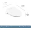 imageMoen Moen White 2Series Standard NonElectronic Bidet Seat for Elongated Seats EB500EWhite