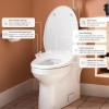 imageMoen Moen White 2Series Standard NonElectronic Bidet Seat for Elongated Seats EB500EWhite