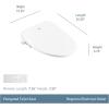 imageMoen Moen White 2Series Standard NonElectronic Bidet Seat for Elongated Seats EB500EWhite