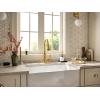 imageMoen Weymouth Brushed Gold Traditional Shepherds Hook Pulldown Kitchen Faucet Featuring Pull Down Spray Head with Power Boost S73004BGBrushed Gold