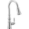 imageMoen Weymouth Brushed Gold Traditional Shepherds Hook Pulldown Kitchen Faucet Featuring Pull Down Spray Head with Power Boost S73004BGChrome