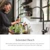 imageMoen Weymouth Brushed Gold Traditional Shepherds Hook Pulldown Kitchen Faucet Featuring Pull Down Spray Head with Power Boost S73004BGChrome