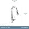 imageMoen Weymouth Brushed Gold Traditional Shepherds Hook Pulldown Kitchen Faucet Featuring Pull Down Spray Head with Power Boost S73004BGChrome