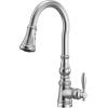 imageMoen Weymouth Brushed Gold Traditional Shepherds Hook Pulldown Kitchen Faucet Featuring Pull Down Spray Head with Power Boost S73004BGChrome