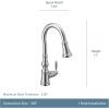 imageMoen Weymouth Brushed Gold Traditional Shepherds Hook Pulldown Kitchen Faucet Featuring Pull Down Spray Head with Power Boost S73004BGMatte Black