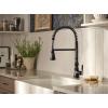 imageMoen Weymouth Brushed Gold Traditional Shepherds Hook Pulldown Kitchen Faucet Featuring Pull Down Spray Head with Power Boost S73004BGMatte Black