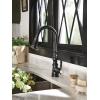 imageMoen Weymouth Brushed Gold Traditional Shepherds Hook Pulldown Kitchen Faucet Featuring Pull Down Spray Head with Power Boost S73004BGMatte Black