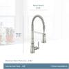imageMoen Weymouth Brushed Gold Traditional Shepherds Hook Pulldown Kitchen Faucet Featuring Pull Down Spray Head with Power Boost S73004BGMatte Black