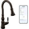 imageMoen Weymouth Brushed Gold Traditional Shepherds Hook Pulldown Kitchen Faucet Featuring Pull Down Spray Head with Power Boost S73004BGOil Rubbed Bronze