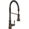 imageMoen Weymouth Brushed Gold Traditional Shepherds Hook Pulldown Kitchen Faucet Featuring Pull Down Spray Head with Power Boost S73004BGOil Rubbed Bronze