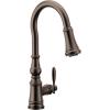 imageMoen Weymouth Brushed Gold Traditional Shepherds Hook Pulldown Kitchen Faucet Featuring Pull Down Spray Head with Power Boost S73004BGOil Rubbed Bronze