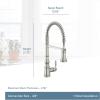 imageMoen Weymouth Brushed Gold Traditional Shepherds Hook Pulldown Kitchen Faucet Featuring Pull Down Spray Head with Power Boost S73004BGPolished Nickel