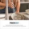 imageMoen Weymouth Brushed Gold Traditional Shepherds Hook Pulldown Kitchen Faucet Featuring Pull Down Spray Head with Power Boost S73004BGSpot Resist Stainless