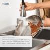 imageMoen Weymouth Brushed Gold Traditional Shepherds Hook Pulldown Kitchen Faucet Featuring Pull Down Spray Head with Power Boost S73004BGSpot Resist Stainless