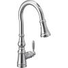 imageMoen Weymouth Brushed Gold Traditional Shepherds Hook Pulldown Kitchen Faucet Featuring Pull Down Spray Head with Power Boost S73004BGSpot Resist Stainless