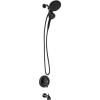 imageMoen 82304SRN Engage MultiFunction Handshower and Rainfall Shower Head Trim Combo with Handle Tub Spout Metal Hose and Valve Brushed NickelMatte Black