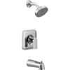 imageMoen T2473EPBL Genta LX PosiTemp Pressure Balancing EcoPerformance Modern Tub and Shower Trim Valve Required Matte BlackChrome