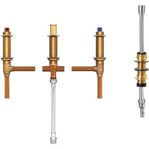 imageMoen 9792 TwoHandle Roman Tub Adjustable Valve with Shower Diverter 12Inch CC Connection