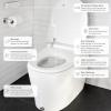 imageMoen 5Series White Tankless Bidet One Piece Elongated Bidet Toilet with UV Sterilization and HandsFree Functionality ET2200ET2200