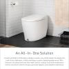 imageMoen 5Series White Tankless Bidet One Piece Elongated Bidet Toilet with UV Sterilization and HandsFree Functionality ET2200ET2200
