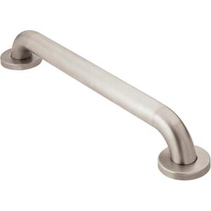 imageMoen Stainless Bathroom Safety 18Inch Shower Grab Bar with Concealed Screws for Elderly or Handicapped R8918Peened