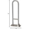 imageMoen Stainless Steel Bathroom Safety 30Inch FlipUp ScrewIn Bathroom Grab Bar with Textured Grip for Handicapped or Seniors R8960FDPeened