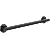 imageMoen YG0712CH Bathroom Safety 12Inch Stainless Steel Modern Bathroom Grab Bar ChromeMatte Black