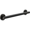 imageMoen YG0712CH Bathroom Safety 12Inch Stainless Steel Modern Bathroom Grab Bar ChromeMatte Black