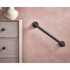 imageMoen YG0712CH Bathroom Safety 12Inch Stainless Steel Modern Bathroom Grab Bar ChromeMatte Black