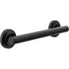 imageMoen YG0712CH Bathroom Safety 12Inch Stainless Steel Modern Bathroom Grab Bar ChromeMatte Black