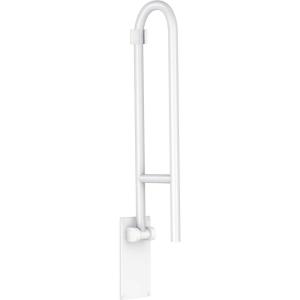 imageMoen Stainless Steel Bathroom Safety 30Inch FlipUp ScrewIn Bathroom Grab Bar with Textured Grip for Handicapped or Seniors R8960FDGlacier