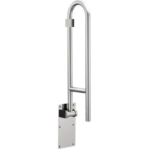 imageMoen Stainless Steel Bathroom Safety 30Inch FlipUp ScrewIn Bathroom Grab Bar with Textured Grip for Handicapped or Seniors R8960FDPeened