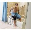 imageMoen Home Care Glacier White 33Inch W x 18Inch D Adjustable Height NonSlip Bath Safety Transfer Bench for Shower DN7105