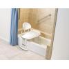 imageMoen Home Care Glacier White 33Inch W x 18Inch D Adjustable Height NonSlip Bath Safety Transfer Bench for Shower DN7105