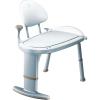 imageMoen Home Care Glacier White 33Inch W x 18Inch D Adjustable Height NonSlip Bath Safety Transfer Bench for Shower DN7105